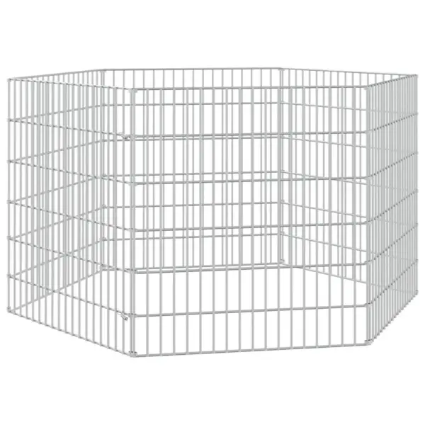 Loomade aedik 6 paneeliga, tsingitud raud, hõbedane, iga paneel 54 x 60 cm – 2