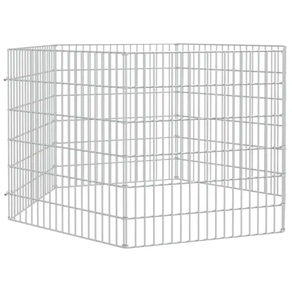 Loomade aedik 6 paneeliga, tsingitud raud, hõbedane, iga paneel 54 x 60 cm – 3