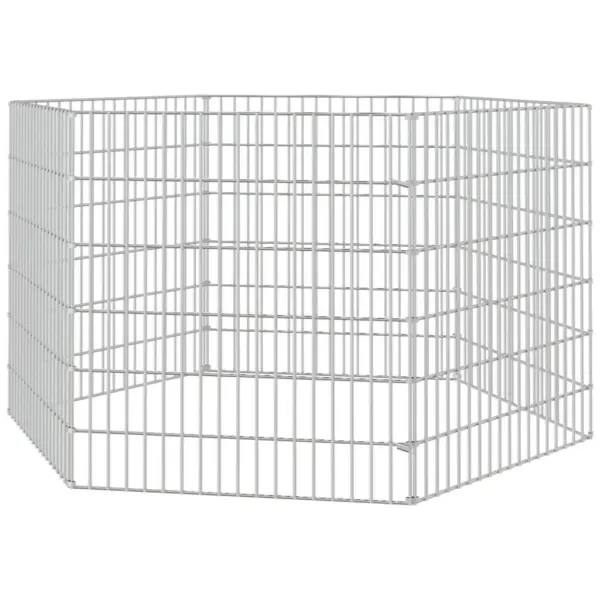 Loomade aedik 6 paneeliga, tsingitud raud, hõbedane, iga paneel 54 x 60 cm – 4