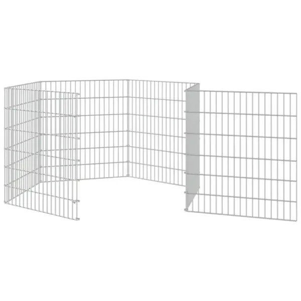 Loomade aedik 6 paneeliga, tsingitud raud, hõbedane, iga paneel 54 x 60 cm – 5