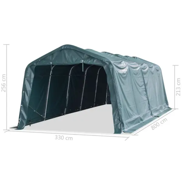 Loomatelk kariloomadele, PVC 550 g/m², tumeroheline, 3,3 x 8 m – 9