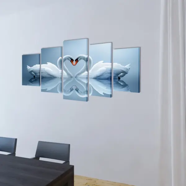 Viieosaline seinamaalikomplekt lõuendil luikedega, 100 x 50 cm – 2