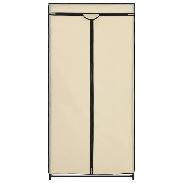 Lukuga kangast riidekapid raudraamiga, 2 tk, kreemjasvalge, 75 x 50 x 160 cm – 5