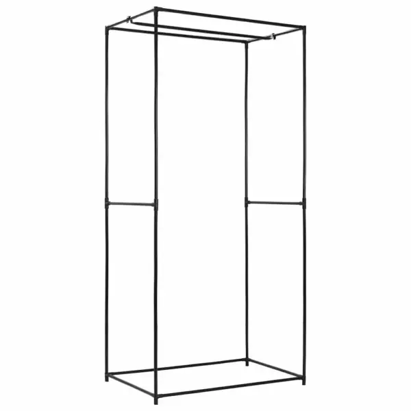 Lukuga kangast riidekapid raudraamiga, 2 tk, kreemjasvalge, 75 x 50 x 160 cm – 6