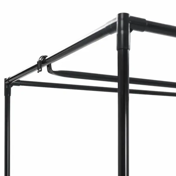 Lukuga kangast riidekapid raudraamiga, 2 tk, kreemjasvalge, 75 x 50 x 160 cm – 7