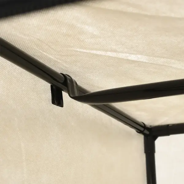 Lukuga kangast riidekapid raudraamiga, 2 tk, kreemjasvalge, 75 x 50 x 160 cm – 8
