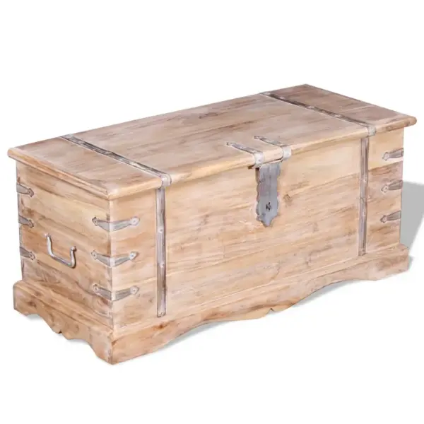 Lukustatav akaatsiapuidust hoiukirst kahe käepidemega, 90 x 40 x 40 cm – 6