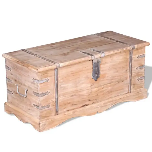 Lukustatav akaatsiapuidust hoiukirst kahe käepidemega, 90 x 40 x 40 cm – 8