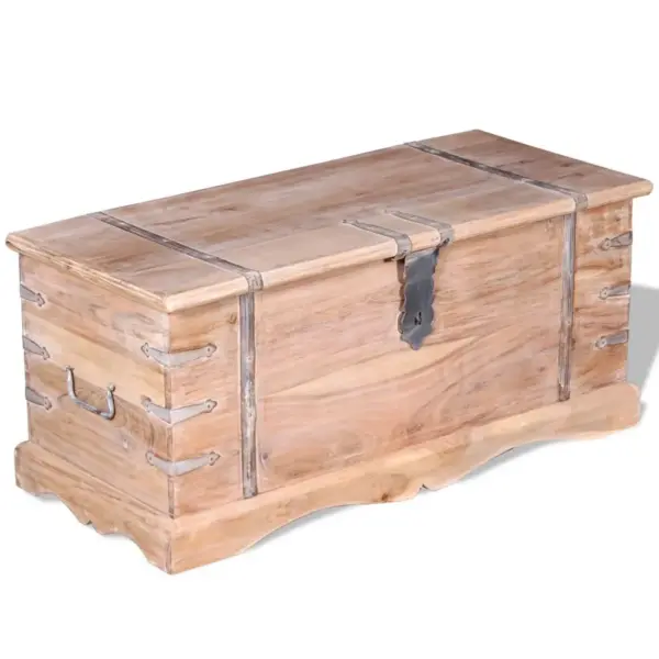 Lukustatav akaatsiapuidust hoiukirst kahe käepidemega, 90 x 40 x 40 cm – 9
