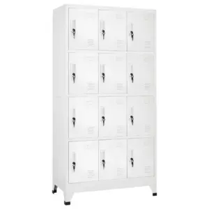 Lukustatav terasest hoiukapp 12 sektsiooniga, hall, 90 x 45 x 180 cm
