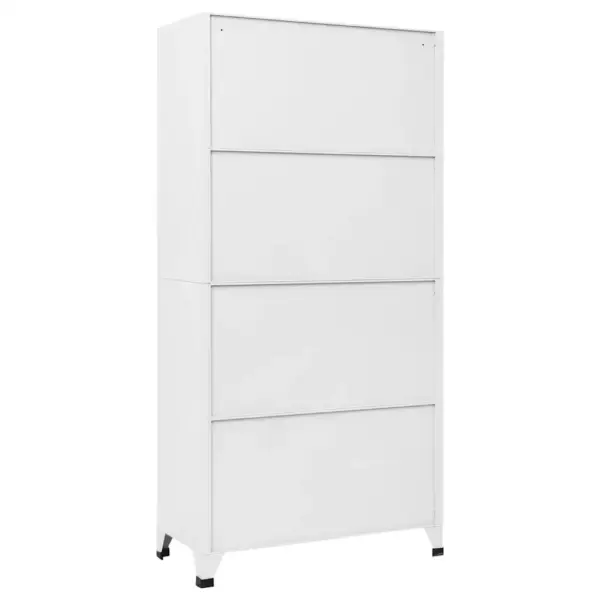 Lukustatav metallist hoiukapp 18 sektsiooniga, nimekaardihoidjate ja ventilatsiooniavadega, hall, 90 x 40 x 180 cm - 5