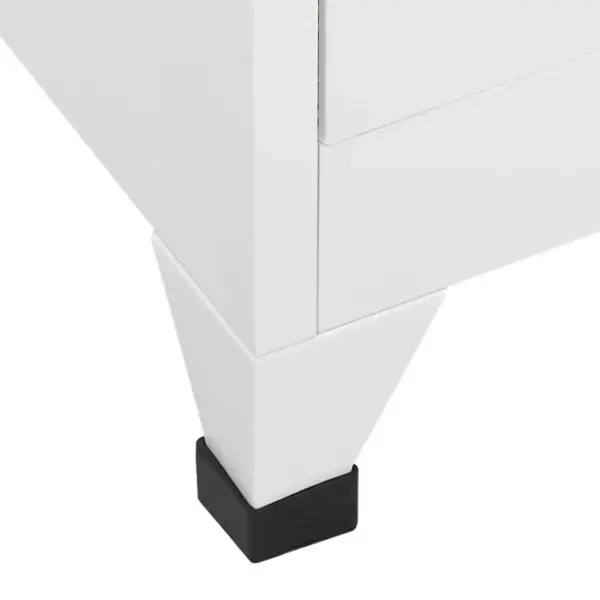 Lukustatav metallist hoiukapp 18 sektsiooniga, nimekaardihoidjate ja ventilatsiooniavadega, hall, 90 x 40 x 180 cm - 6