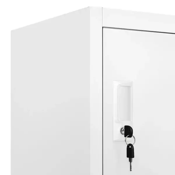 Lukustatav metallist hoiukapp 18 sektsiooniga, nimekaardihoidjate ja ventilatsiooniavadega, hall, 90 x 40 x 180 cm - 7