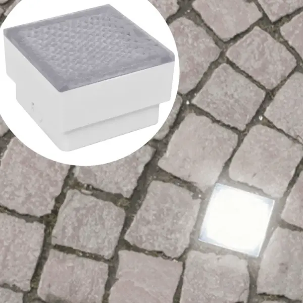 Maasisesed LED-aiavalgustid, soe valge, IP67, 6 tk, 100 x 100 x 68 mm – 7