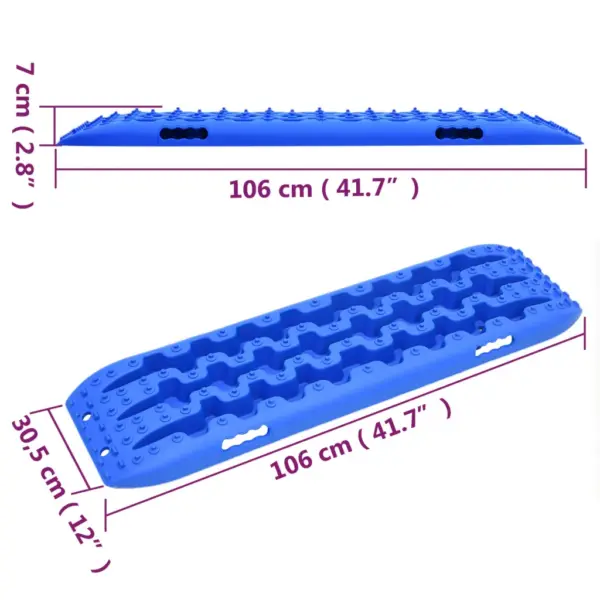 Maastiku veoplaadid 2 tk, sinine tugevdatud nailon, 106 x 30,5 x 7 cm, 10 t – 8