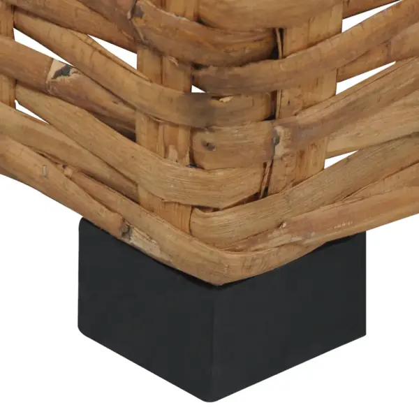 Naturaalne rotangist kohvilaud, pruun-must, 47 x 47 x 28 cm – 4
