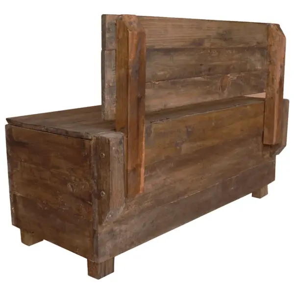 Mahagonipuidust hoiupink seljatoega, sisemise panipaigaga, 86 x 40 x 60 cm – 7