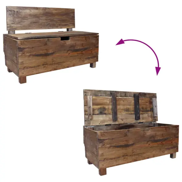Mahagonipuidust hoiupink seljatoega, sisemise panipaigaga, 86 x 40 x 60 cm – 9
