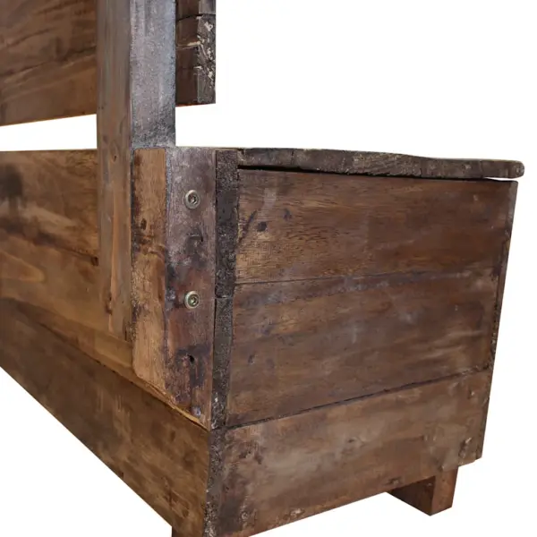 Mahagonipuidust hoiupink seljatoega, sisemise panipaigaga, 86 x 40 x 60 cm – 10