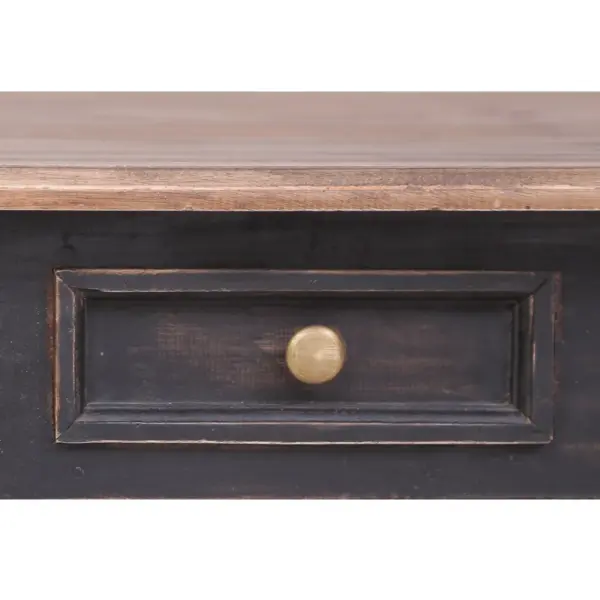 Mahagonipuidust kirjutuslaud 3 sahtliga, antiikpruun, 117 x 57 x 75 cm – 7