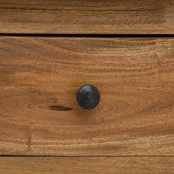 Mahagonipuidust puhvetkapp sahtlite ja rotangkorvidega, 100 x 30 x 50 cm – 7