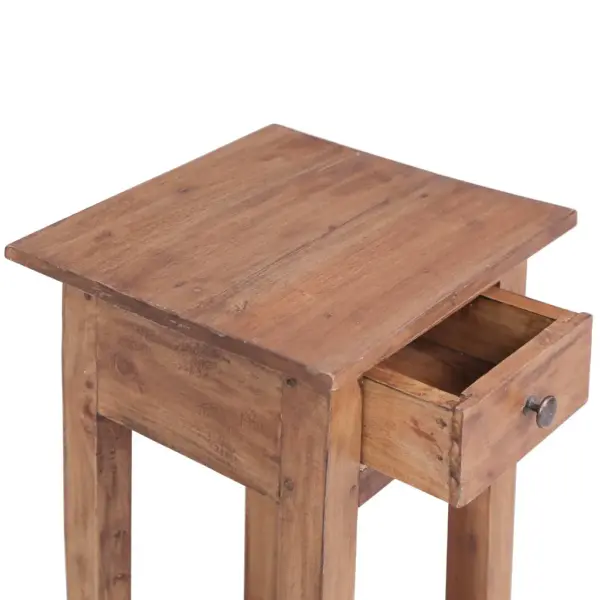 Mahagonipuidust taimealus, 30 x 30 x 75 cm, pruun – 7