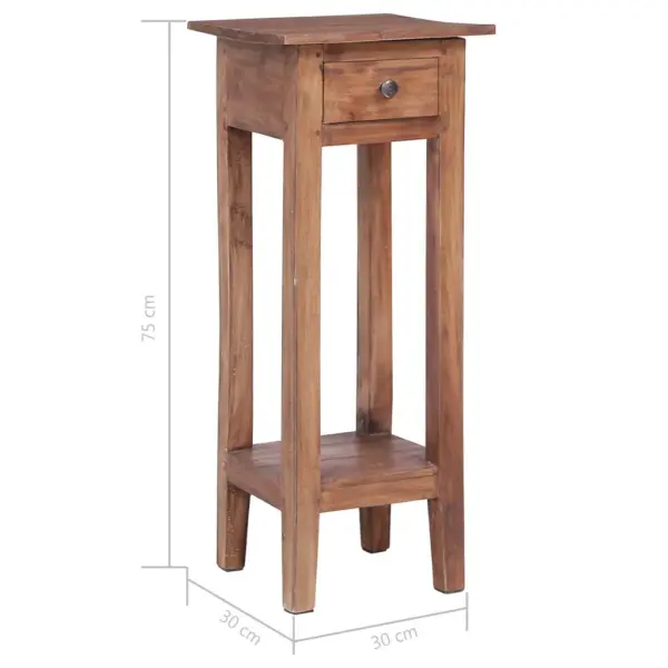 Mahagonipuidust taimealus, 30 x 30 x 75 cm, pruun – 9