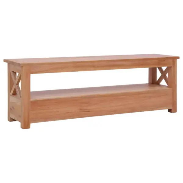 Mahagonipuidust telerikapp kahe sahtli ja riiuliga, 120 x 30 x 40 cm – 5