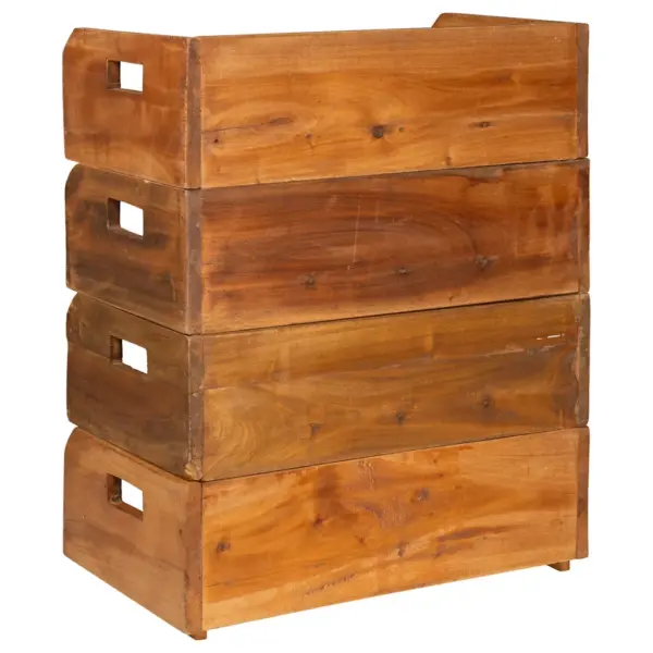 Mahagonipuidust veiniriiulid, 4 tk, 16 pudelile, käsitsi valmistatud, 46 x 30 x 15 cm – 7