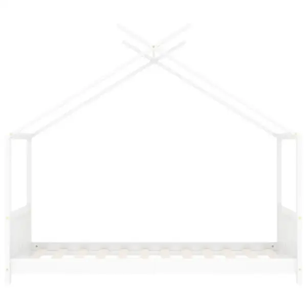 Majakujuline lastevoodi raam männipuidust, valge, 80 x 160 cm – 4