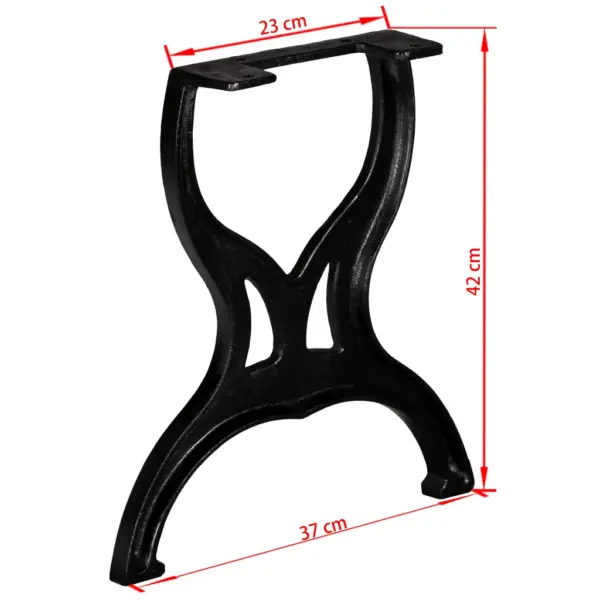Mustad malmist X-raamiga pingijalad, 2 tk, 37 x 42 cm – 11