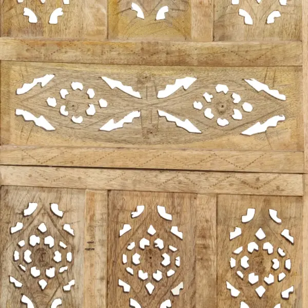 5-paneeliline mangopuidust ruumijagaja, käsitsi nikerdatud, 200 x 165 cm – 4