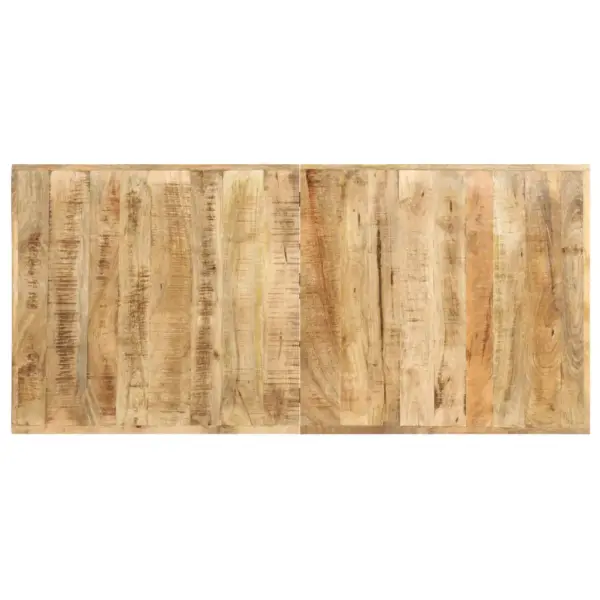 Tööstusliku stiiliga mangopuidust baarilaud, 150 x 70 x 107 cm, pruun-must - 4