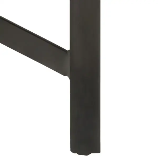 Tööstusliku stiiliga baarilaud töötlemata mangopuidust, 180 x 70 x 107 cm, pruun ja must – 6