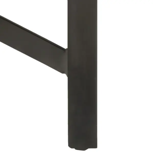 Tööstuslik baarilaud töötlemata mangopuidust ja musta metallraamiga, 120 x 58 x 107 cm – 6