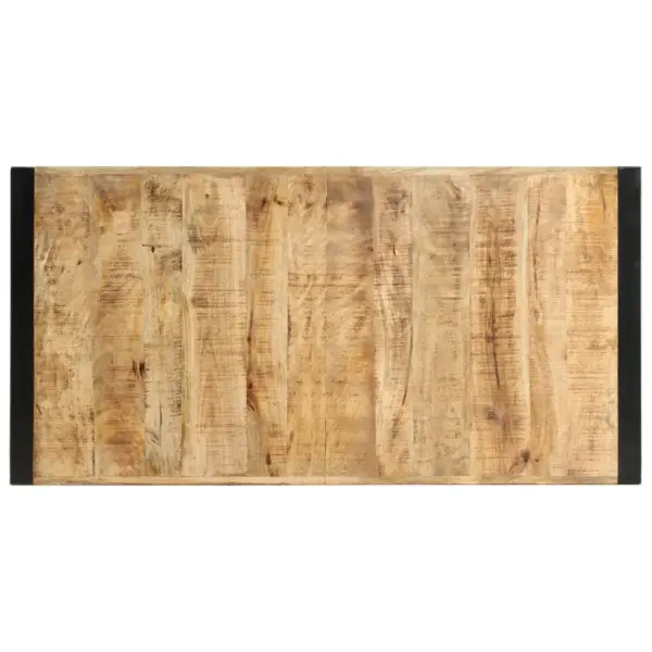 Mangopuidust lauaplaadiga baarilaud terasraamiga, 140 x 70 x 110 cm – 4