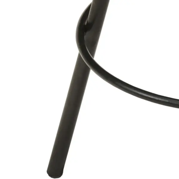 Tööstusliku stiiliga baaripukid jalatoega, 2 tk, töötlemata mangopuit ja must metall, 73 cm – 4