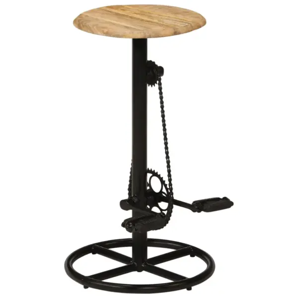 Mangopuidust ja terasest baaritoolid jalatoega, 2 tk, 38 x 76 cm – 11