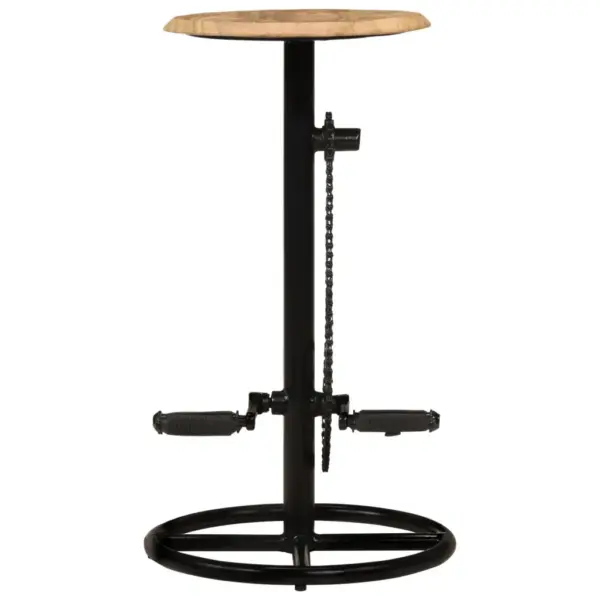 Mangopuidust ja terasest baaritoolid jalatoega, 2 tk, 38 x 76 cm – 7