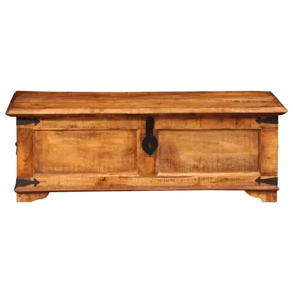 Mangopuidust hoiukast vahaviimistlusega, käsitsi valmistatud, 110 x 35 x 40 cm – 4