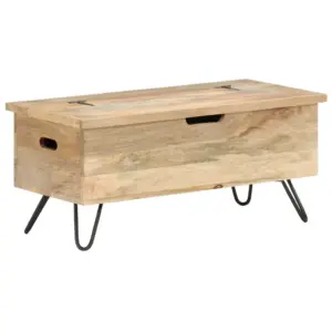 Mangopuidust hoiukirst terasjalgadel, 90 x 40 x 45 cm, pruun