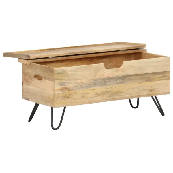 Mangopuidust hoiukirst terasjalgadel, 90 x 40 x 45 cm, pruun - 2