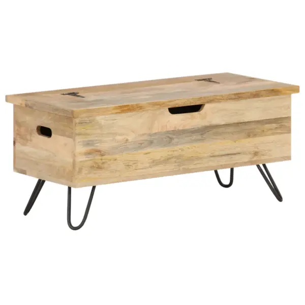 Mangopuidust hoiukirst terasjalgadel, 90 x 40 x 45 cm, pruun - 11