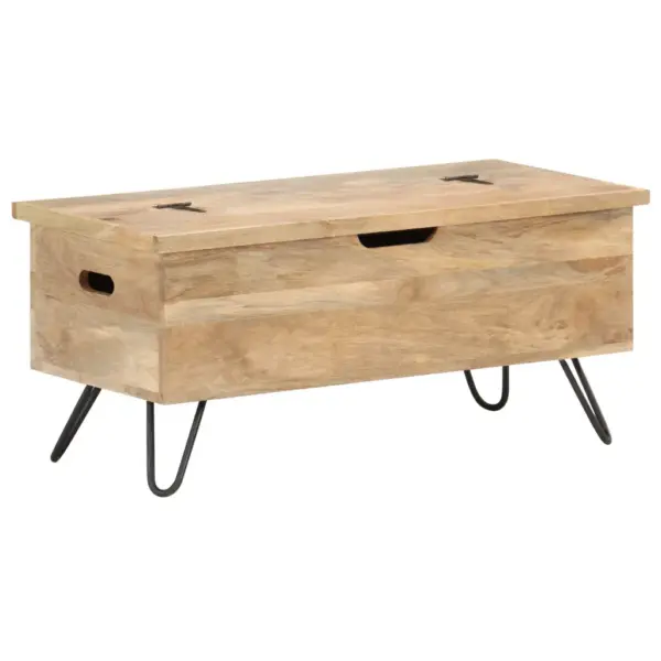 Mangopuidust hoiukirst terasjalgadel, 90 x 40 x 45 cm, pruun - 12