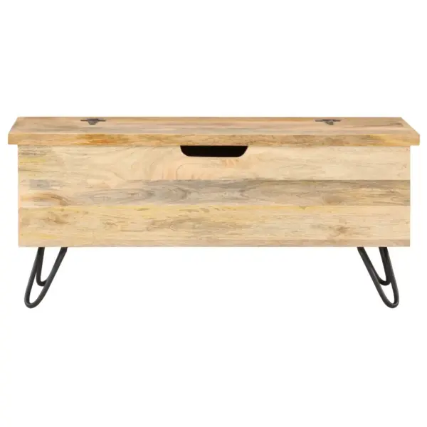 Mangopuidust hoiukirst terasjalgadel, 90 x 40 x 45 cm, pruun - 3