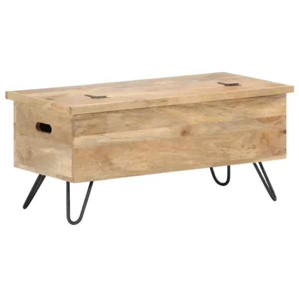 Mangopuidust hoiukirst terasjalgadel, 90 x 40 x 45 cm, pruun - 5