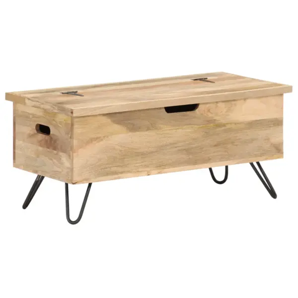 Mangopuidust hoiukirst terasjalgadel, 90 x 40 x 45 cm, pruun - 9