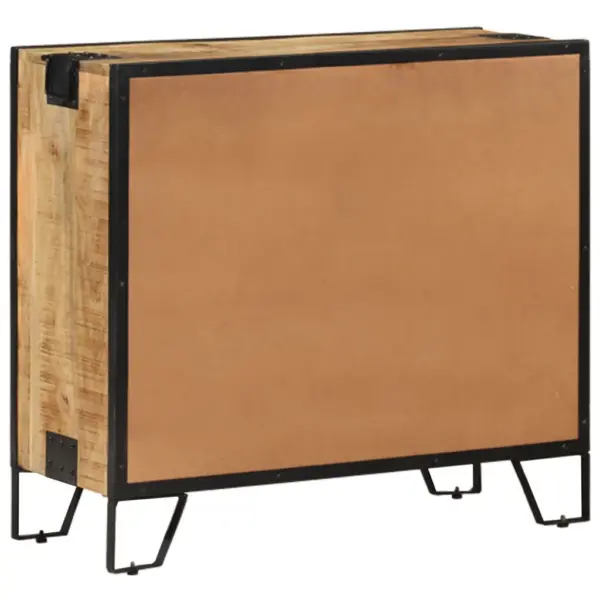 Industriaalstiilis mangopuidust puhvetkapp terasdetailidega, 80 x 31 x 71 cm – 5