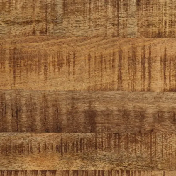 Tööstusliku stiiliga mangopuidust ja terasraamiga kohvilaud, pruun/must, 110 x 55 x 35 cm - 7