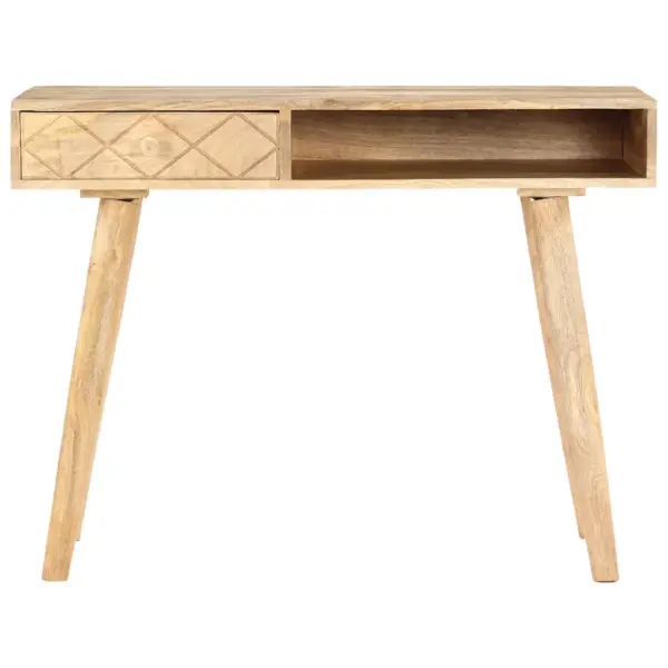 Mangopuidust jumestuslaud peegliga, pruun, 100 x 50 x 76 cm – 3